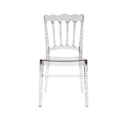 Set 4 sedie in polipropilene trasparente misure l.44 h.89 p.52 hs.44