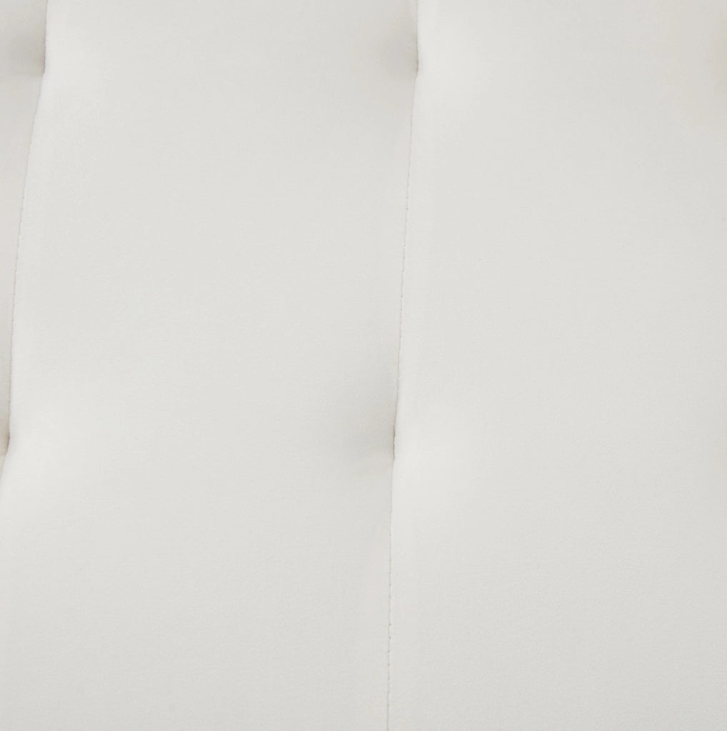 Divano letto 215x81.5 cm con schienale e braccioli regolabili in schiuma bianco antico