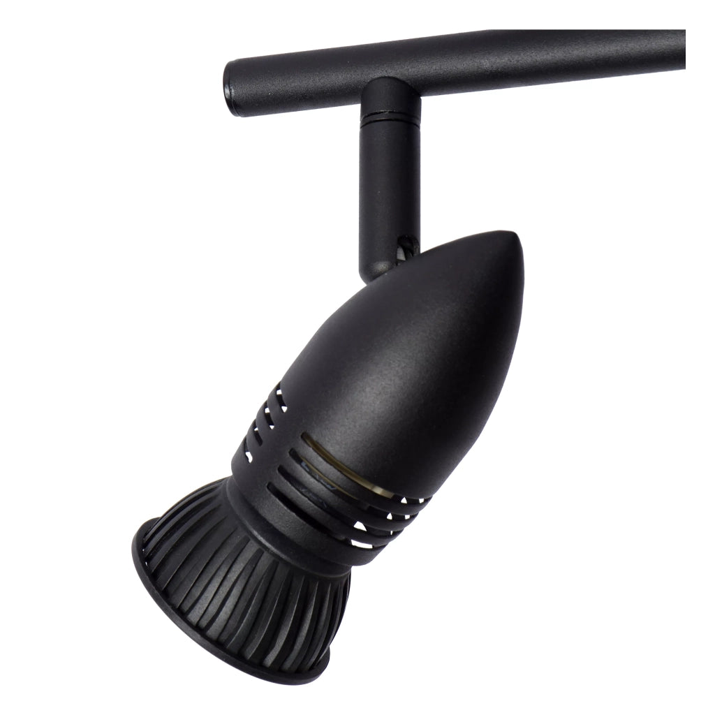 Plafoniera nera 2 spot orientabili GU10 5W Lucide