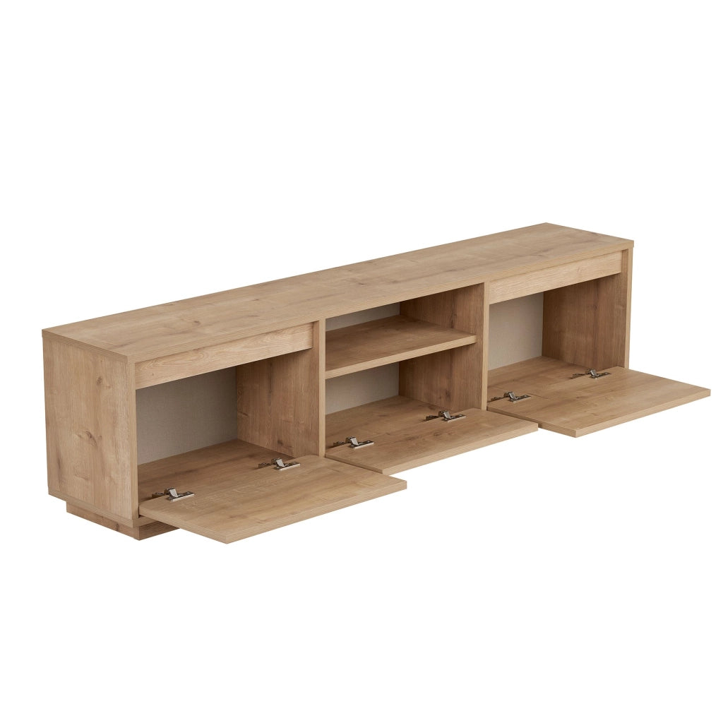 Morrigan, Mobile Porta tv un Ripiano, 160x30x42h cm Marrone Rovere