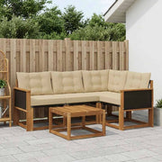Set di divani da esterno 5 pz Naturale e Beige 3381929