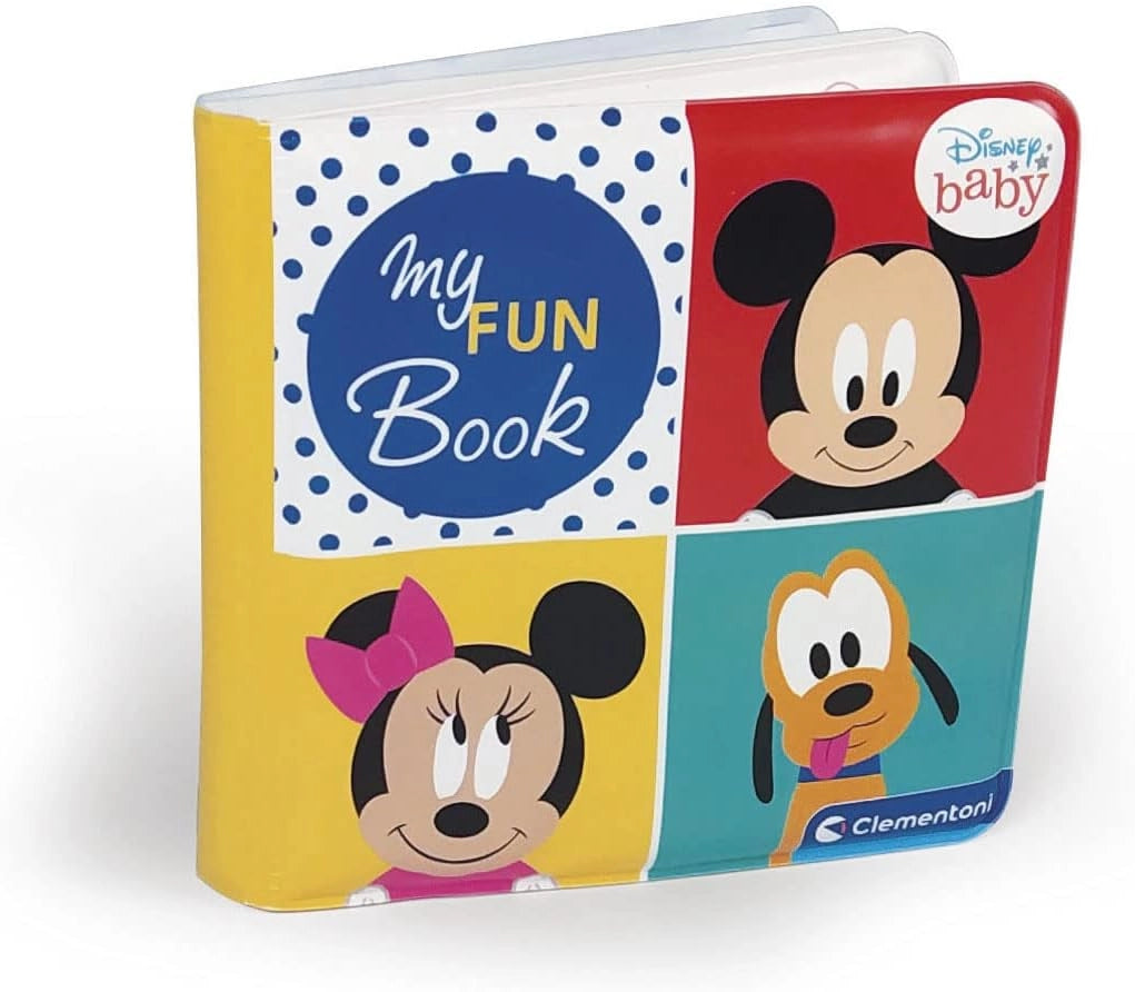 Disney Baby My Fun Book - Libro Neonati, Gioco Bambini 6 Mesi, libricino Impermeabile Ideale per Bagnetto, 100% Lavabile