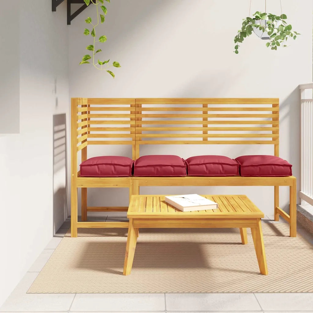 Cuscino 4 pcs Rosso Vino 40 x 40 x 8 cm Tessuto Oxford 42001594