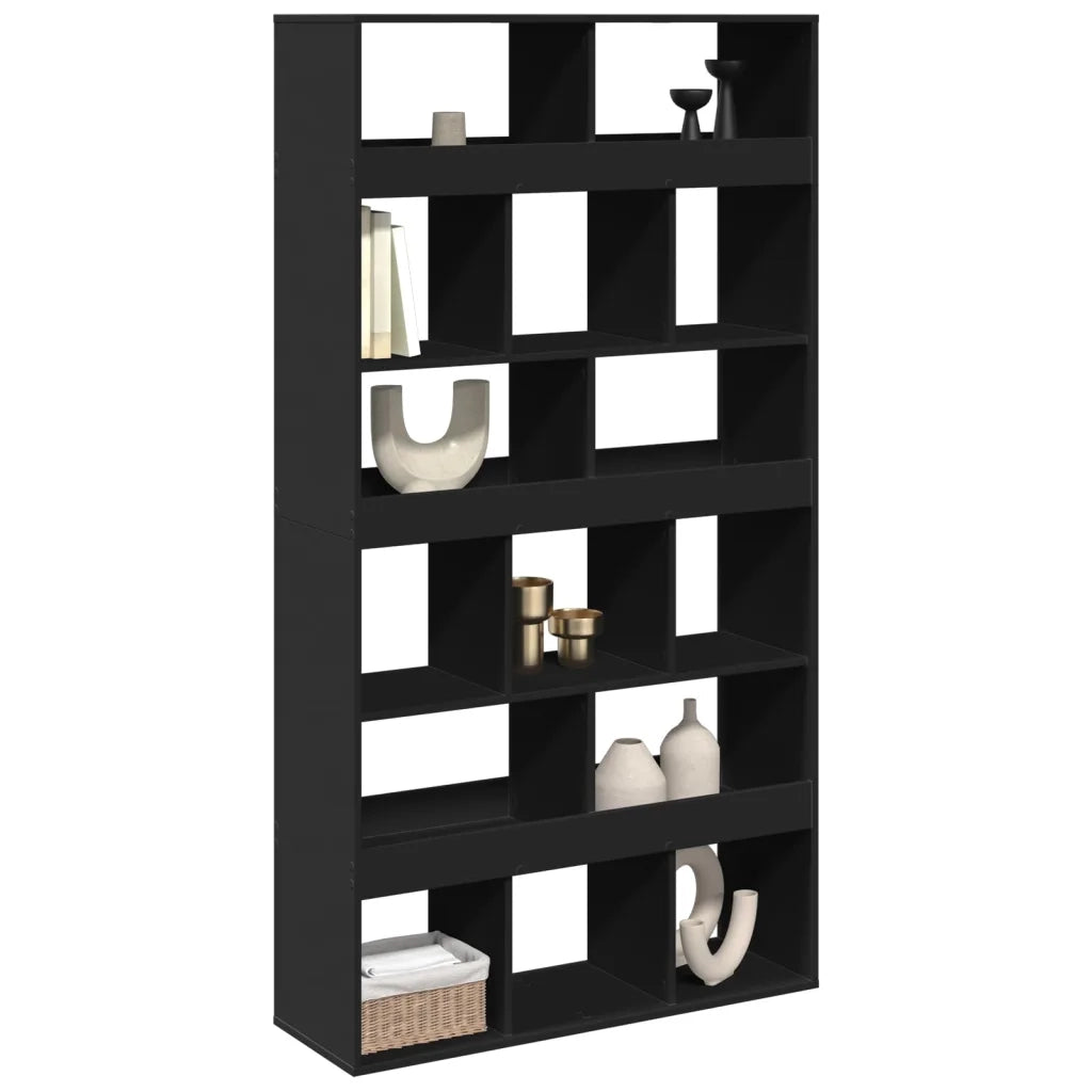 Divisorio Stanza | Paravento | Divisorio Ambienti Nero 100x33x187,5 cm in Truciolato