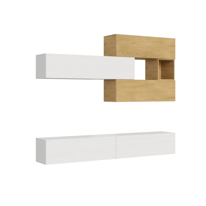 Composizione parete soggiorno A116 L.268 P.39,2 - ISOKA