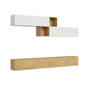 Composizione parete soggiorno A110 L.308 P.39,2 - ISOKA