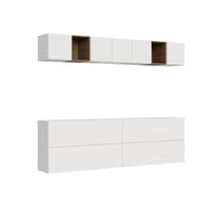 Composizione parete soggiorno A104 L.268 P.39,2 - ISOKA