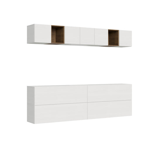 Composizione parete soggiorno A104 L.268 P.39,2 - ISOKA