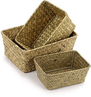 Set di contenitori di fascia marina in tessuto - set da 3 - materiale naturale