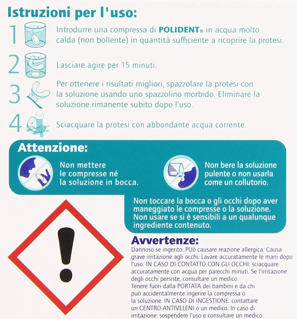 POLIDENT TABS PULITORE PER PROTESI TRIPLA FRESCHEZZA 36 CAPSULE EFFERVESCENTI