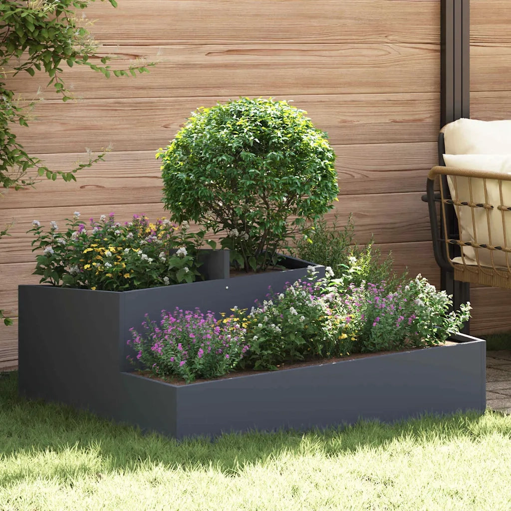 Fioriere | Cassetta per fiori | Vaso da giardino Antracite 100 x 100 x 50 cm