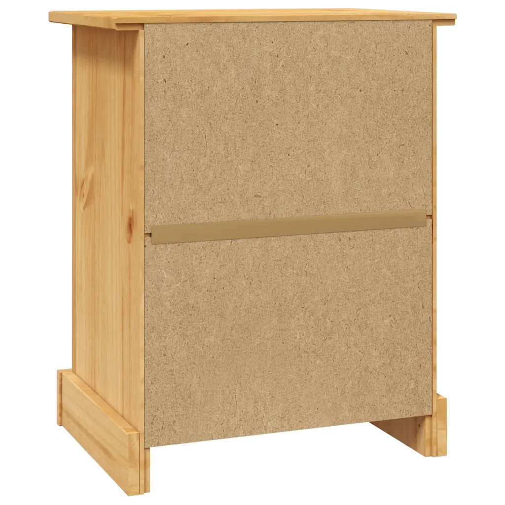 Comodino | Armadio da Notte | Mobiletto da notte in Legno di Pino Messicano Corona Range 53x39x66 cm