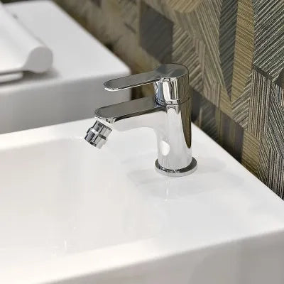 Miscelatore bidet cromato completo di piletta click clack Zoe
