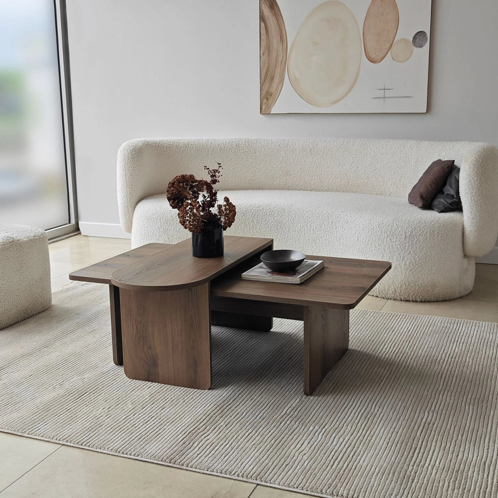 Set di tavolini in legno "Paris" 105 x 60 x 35 cm - Bronzo