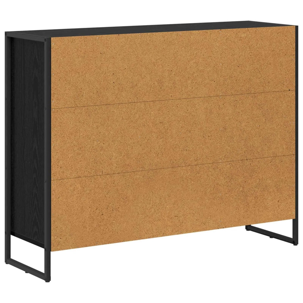 Mobile laterale Rovere Nero 96,5 x 30 x 75 cm Legno multistrato 886606