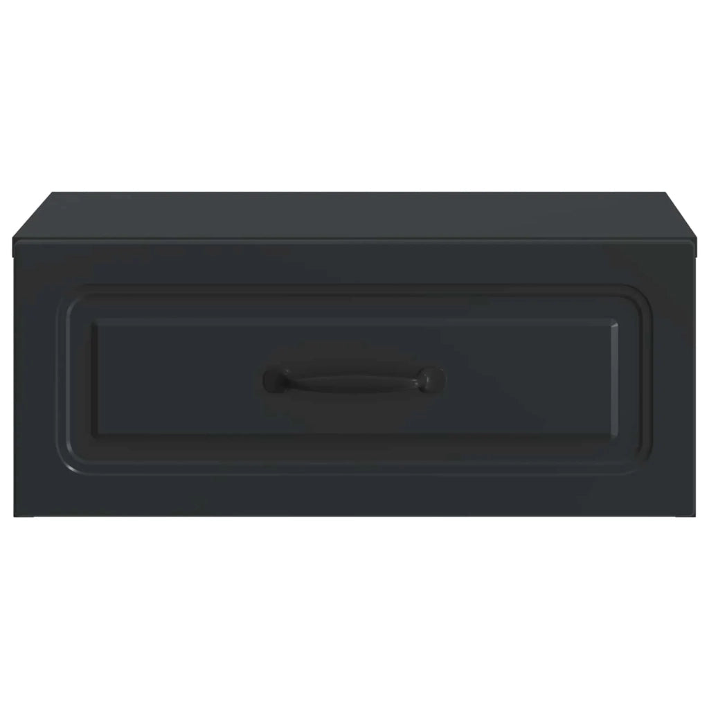 Mobiletto da notte a muro 2 pcs Nero 49 x 34,5 x 20 cm 899298