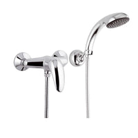 Rubinetto esterno doccia con doccia duplex e leva frontale - serie ten