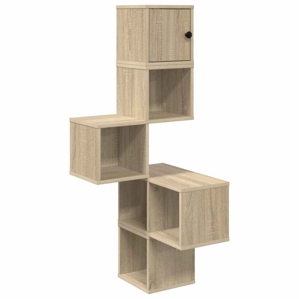 Mensola Angolare da Parete Rovere Sonoma 48 x 48 x 120 cm 8012230