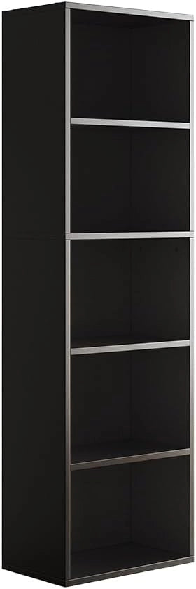 Libreria Bob, Bianco, 60 x 190 cm con 5 scomparti, per la conservazione e la presentazione di libri e raccoglitori