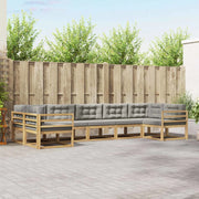 Set di divani da esterno 7 pcs Bianco e Grigio Chiaro