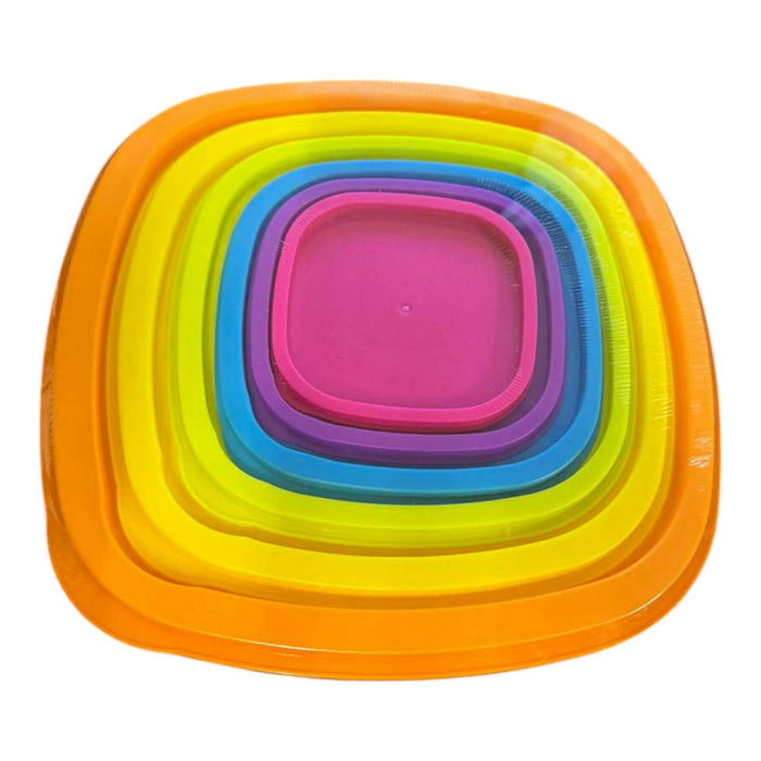 SET 6 CONTENITORI PER ALIMENTI IMPILABILI