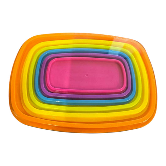 SET 6 CONTENITORI PER ALIMENTI IMPILABILI