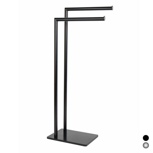 PIANTANA PORTA ASCIUGAMANI MOD. ZERO METAFORM- Nero cm 18 x h. 78 x 33- METAF- pezzi 1