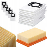 Set di Sacchetti e Filtro per Aspirapolvere compatibile con Kärcher WD2 WD3 MV2 MV3 – Microfibra 5 Strati