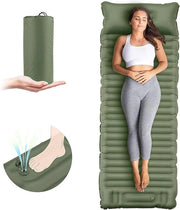 Matrimoniale lattina autoinflante per campeggio - airbed ultraleggero per tenda - impermeabile - con pompa a pedale - molto supportante - verde