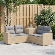 Set di divani 5 pz Beige e Grigio Chiaro 3447863