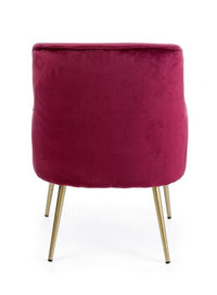Poltrona in Velluto Verde Moderno da Interno - VICTORIA Colore: Rosso