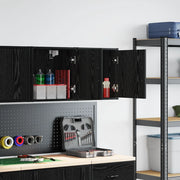 Pensili per Garage 2 pz Neri in Legno Multistrato CFW4971552