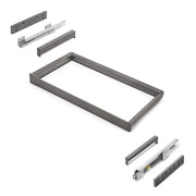 Kit portapantaloni a 7 aste, cesto portabiancheria e telaio regolabile Quartz per armadi, chiusura ammortizzata e estr..