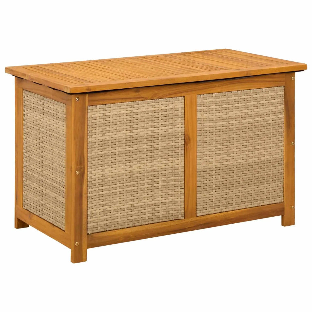 Scatola di Stoccaggio per Giardino 185 L 90 x 50 x 56 cm Beige 42002719