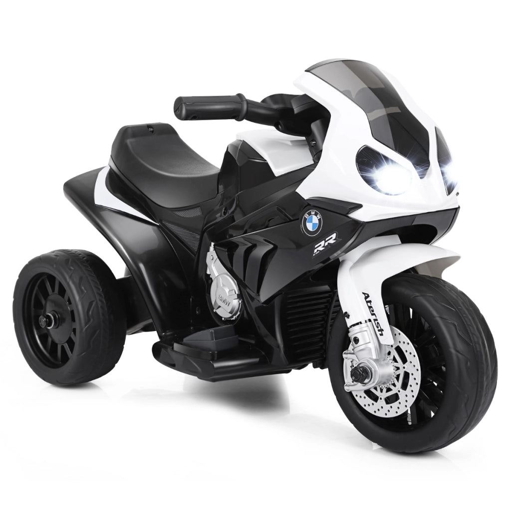 Moto cavalcabile alimentata a batteria 6 V per bambini, Motocicletta a 3 ruote con musica e aspetto carino Nero-Moto elettriche