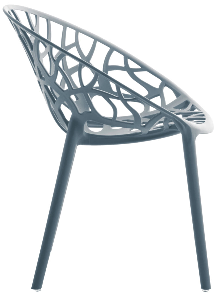 Set 4 sedie da giardino HOPE grigio