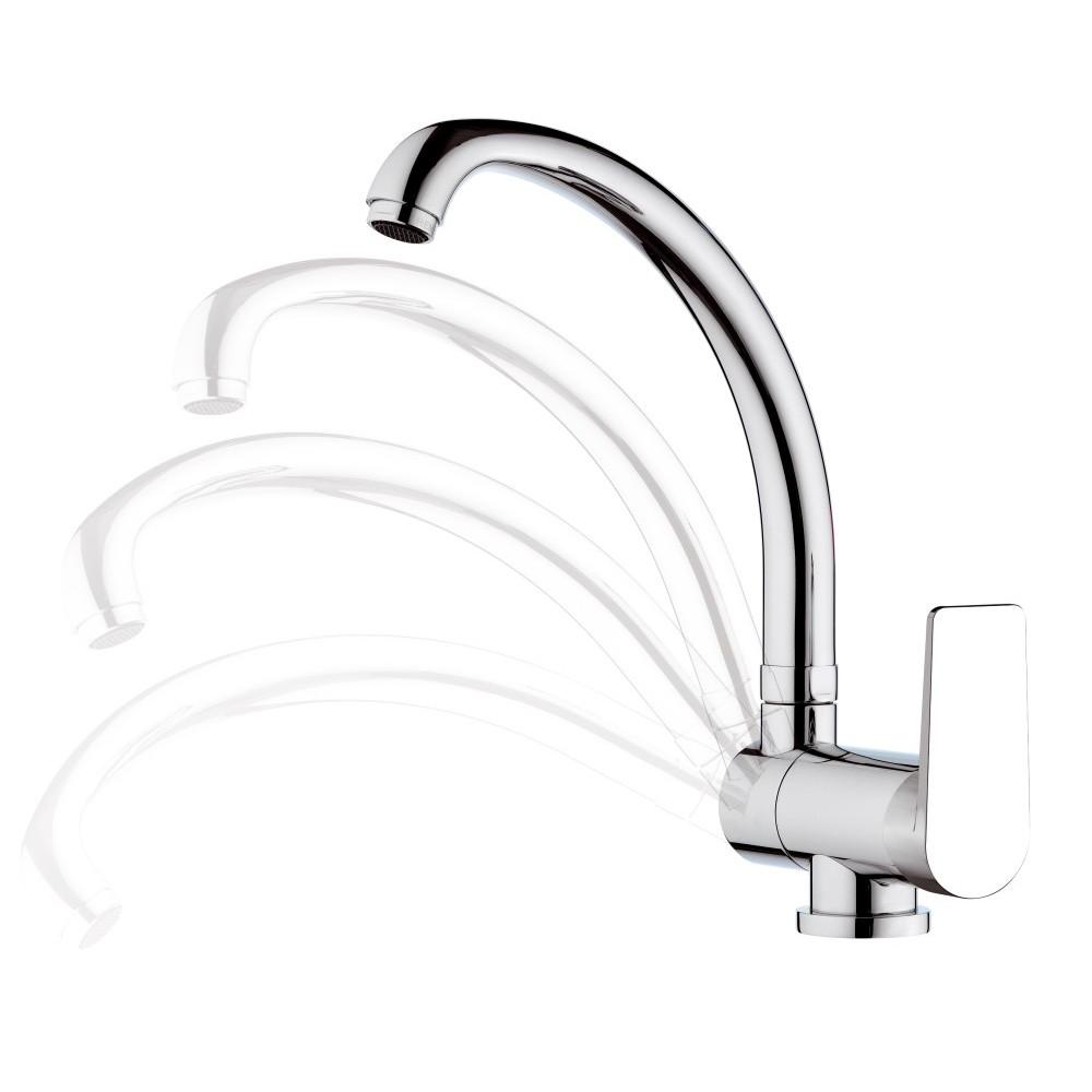 Rubinetto lavello con bocca alta girevole sottofinestra - serie dream