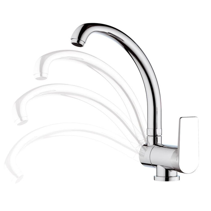 Rubinetto lavello con bocca alta girevole sottofinestra - serie dream