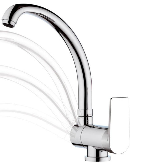 Rubinetto lavello con bocca alta girevole sottofinestra - serie dream