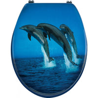 Sanwood 6094237 sedile del wc toilette jump in mdf, motivo, legn