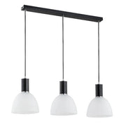Lampada a sospensione classica nera 3 luci E27 Alfa