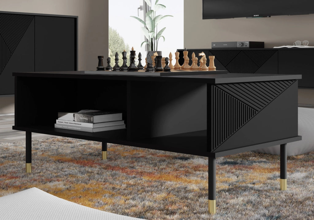 TAVOLINO WOODY 110x55 NERO OPACO