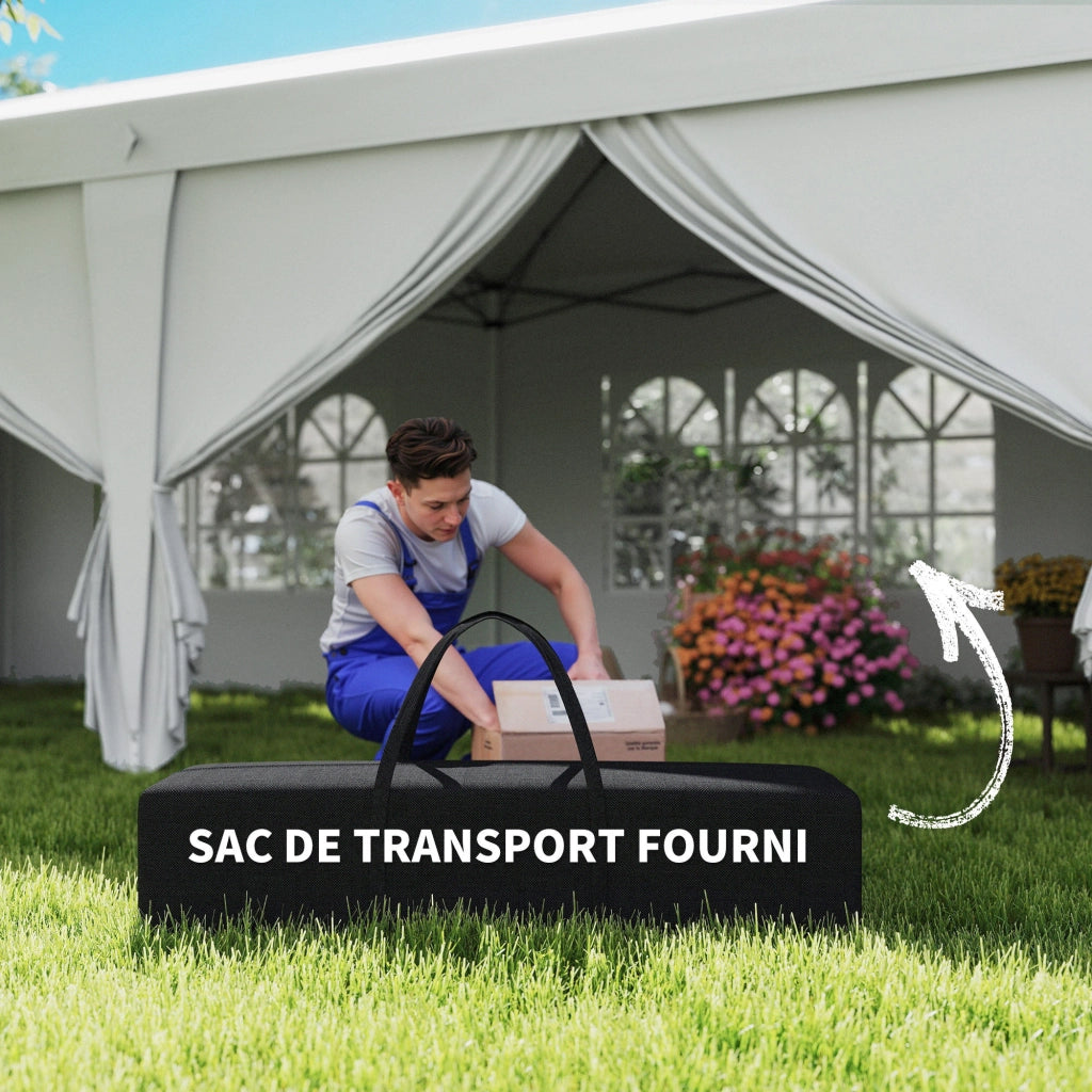 Tonnelle pieghevole pop-up impermeabile 6x3x2.7m ¨C zephmum ¨C verde con 4 finestre e trasporto