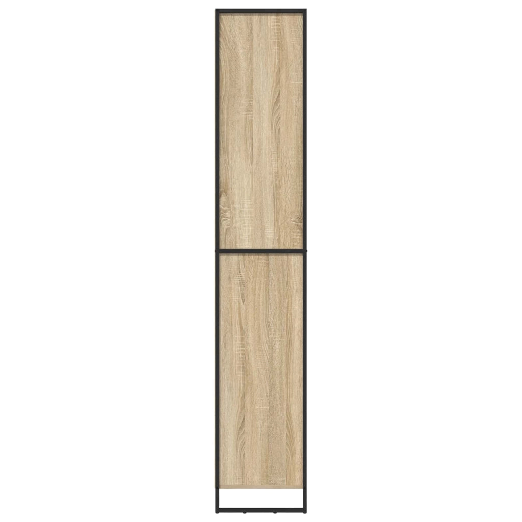 Set di 2 moderni mobili alti rettangolari per riporre gli oggetti in soggiorno 79 x 36 x 200 cm realizzati in legno ingegnerizzato Sonoma 02_0056104