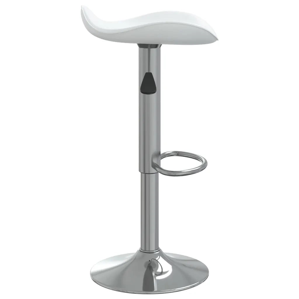 Sgabello da Bar Bianco in Acciaio Cromato e Pelle Sintetica cod mxl 57328