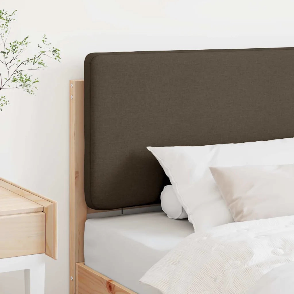 Testiera imbottita Marrone e taupe 90 cm Pino massello