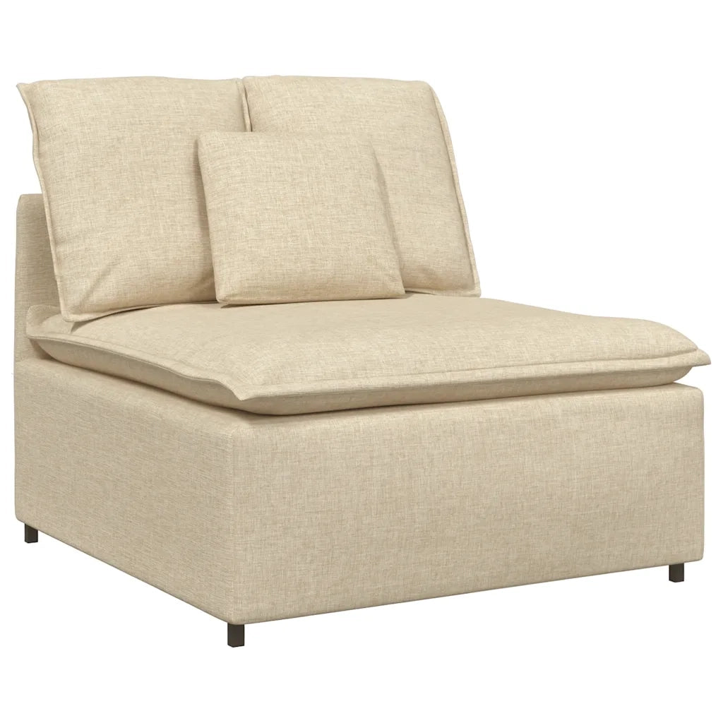 Divano Modulare con Cuscini Crema 3321093