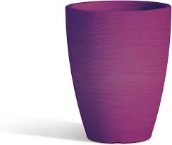 VASO IN RESINA MONACIS ADONE ROUND  H 37 cm. VARI COLORI Colore: Viola