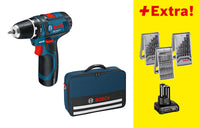 TRAPANO AVVITATORE BOSCH GSR 12V-15 CON KIT ACCESS + BATT. 2E 4 AH - 0615990G6L