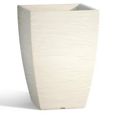 VASO IN RESINA MONACIS ADONE SQUARE  H 37 cm. VARI COLORI Colore: Marrone